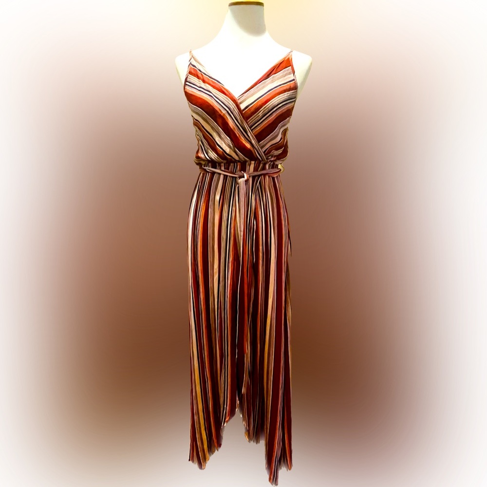 Blushing Heart striped spaghetti strap dress perfect for summer, vacation